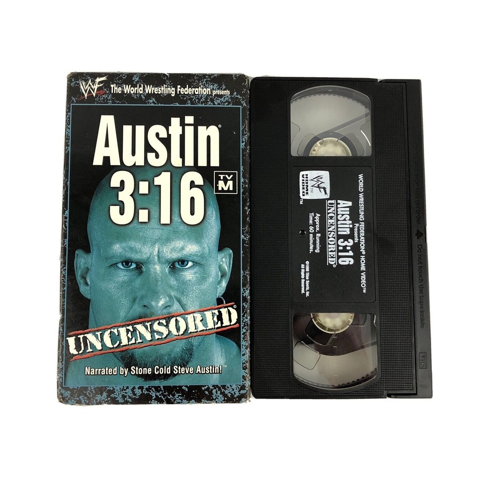 Austin 3:16 Uncensored Stone Cold Steve Austin WWF WWE Wrestling VHS Video Tape